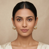 Gold Double Hoop Stud Earrings for Women β Anti-Tarnish Gold