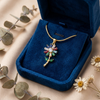Aurora Rainbow Blossom Necklace – Anti Tarnish Gold