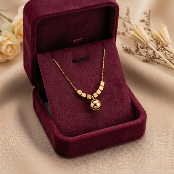 Golden Orb Charm Necklace – Anti Tarnish Gold
