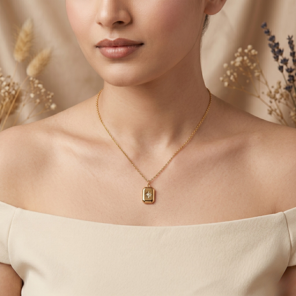 Celeste Charm Pendant Necklace β Gold Tone Anti Tarnish Necklace