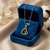 Emerald Heart Duo Necklace – Anti Tarnish Gold