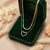 Layered Heart Double Chain Necklace β Gold Tone Anti Tarnish Necklace