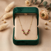 Rainbow Tulip Bloom Pendant Necklace – Anti Tarnish Gold