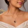Rainbow Blossom Flower Necklace – Anti Tarnish Gold