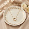 Elara Clover Crystal Pendant Necklace – Anti Tarnish Gold