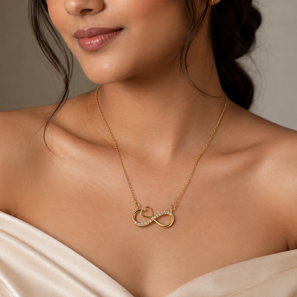 Infinity Heart Necklace – Anti Tarnish Gold