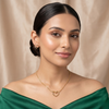 Luvia Heart Gold Set – Anti Tarnish Necklace & Stud Earrings