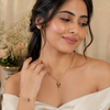 Rainbow Bloom Floral Necklace & Bracelet Set – Anti Tarnish Gold