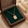 Aurex Geometric Crystal Pendant Necklace – Anti Tarnish Gold Statement Necklace
