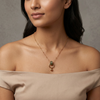 Sage Halo Charm Necklace – Anti Tarnish Gold