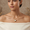 Amora Heart Pearl Pendant Necklace – Anti Tarnish Gold