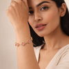 Blush Clover Pink Bracelet – Anti Tarnish Gold Floral Charm Bracelet