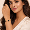 Noir Clover Black Bracelet – Anti Tarnish Gold Charm Bracelet