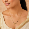 Vanya Leaf Grace Mangalsutra Necklace – Anti Tarnish Gold
