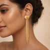 Amara Heart Fringe Earrings – Anti-Tarnish Gold
