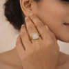 Mare Starfish Enamel Chain Ring – Anti-Tarnish Gold