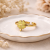 Golden Heart Cluster Ring – Anti Tarnish Gold Adjustable