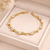 Crystal Wave Tennis Bracelet – Anti-Tarnish Gold