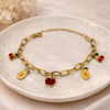 Fruit Charm Bracelet – Anti Tarnish Gold Playful Chain