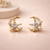 Selene Moon Star Stud Earrings – Anti-Tarnish Gold