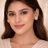 Elara Filigree Dome Stud Earrings – Anti-Tarnish Rose Gold
