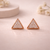 Tria Crystal Triangle Stud Earrings – Anti-Tarnish Rose Gold