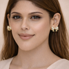 Bow Crystal Stud Earrings – Anti-Tarnish Gold