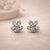 Sakura Crystal Flower Stud Earrings – Anti-Tarnish Silver