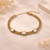 Cleo Pearl Square Curb Bracelet – Anti-Tarnish Gold