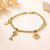 Charm Double Chain Bracelet – Anti-Tarnish Gold