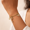 Charm Double Chain Bracelet – Anti-Tarnish Gold