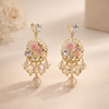 Rose Garden Crystal Drop Earrings for Women β Anti-Tarnish Gold
