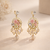 Rose Garden Crystal Drop Earrings for Women β Anti-Tarnish Gold