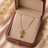 Bow Heart Pendant Necklace – Anti Tarnish Gold