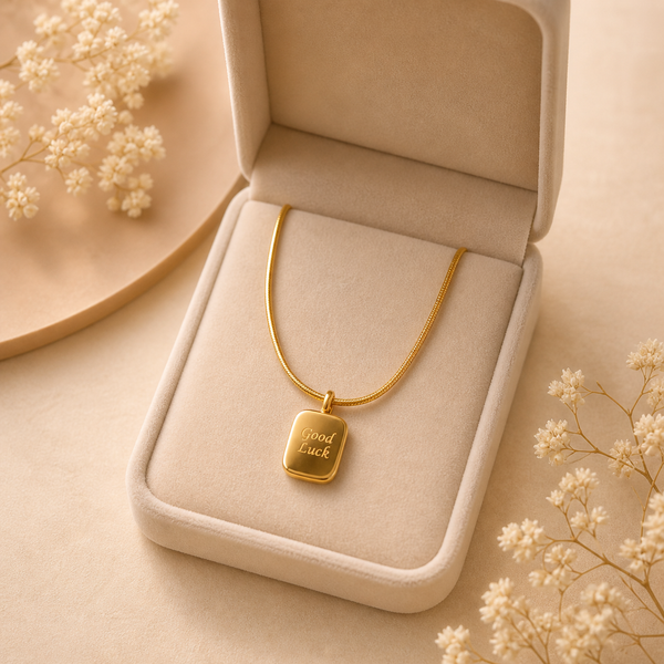 Good Luck Pendant Necklace – Anti-Tarnish Gold