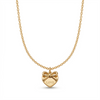 Love Bow Heart Necklace – Anti Tarnish Gold