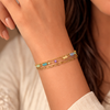 Pastel Stone Layered Bracelet Set – Anti-Tarnish Gold