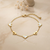 Halo Heart Station Bracelet – Anti-Tarnish Gold
