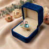 Swirl Pastel Petal Statement Ring – Anti-Tarnish Gold