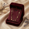 Star and Crystal Station Necklace – Anti-Tarnish Gold