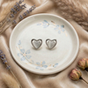 Heart Stud Earrings Set – Anti Tarnish Silver Combo (Set of 3)