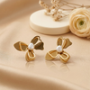 Golden Petal Pearl Stud Earrings for Women β Anti-Tarnish Gold