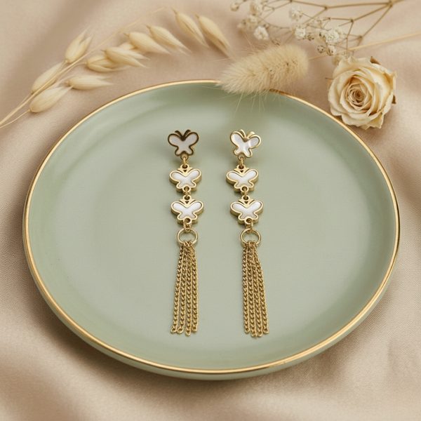 Butterfly Trio Earring Set – Anti-Tarnish Gold