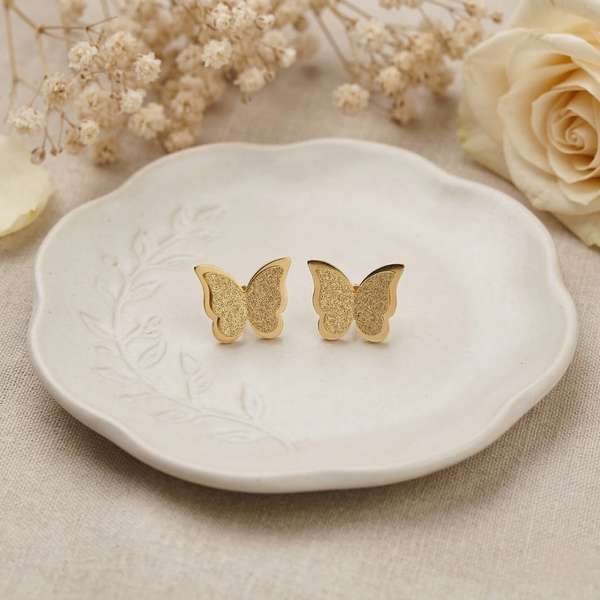 Nature Trio Earring Set – Anti Tarnish Gold