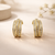 Vega Triple-Row Crystal Hoop Earrings – Anti-Tarnish Gold
