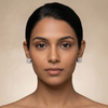 Sova Crystal Clover Stud Earrings – Anti-Tarnish Silver