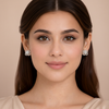 Aura Clover Solitaire Stud Earrings – Anti-Tarnish Silver