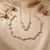 Tulip White Crystal Bloom Necklace & Bracelet Set – Anti Tarnish Gold