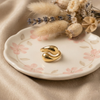 Duo Dome Ring β Gold Tone Anti Tarnish Adjustable Ring