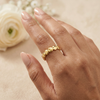 Heart Link Ring β Gold Tone Anti Tarnish Adjustable Ring